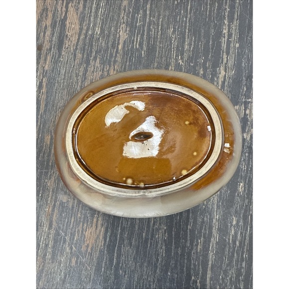 Apple Ceramic Fruit Trinket or Soap Dish Fall Colors 6.5"x5" - Picture 2 of 4